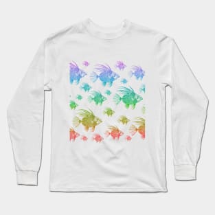 School of Rainbow Fish Long Sleeve T-Shirt